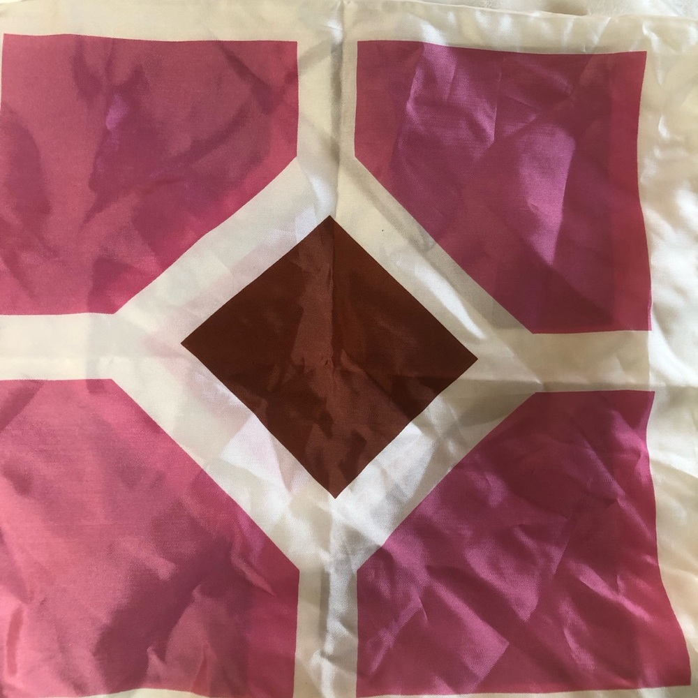 Vintage Miss Balmain acetate made in Japan Pink and Burgundy scarf